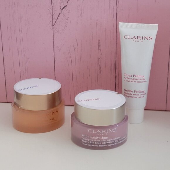 CLARINS Made In France Trio Night Cream, Gentle Peel, Multi Active Jour - Picture 2 of 14